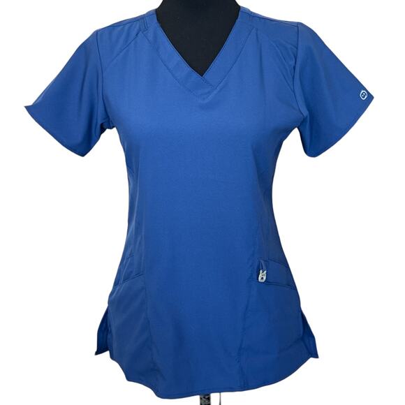 New ~ WONDER WINK W123 ~   Stylized V-Neck Scrub Top Size XS - Picture 4 of 11